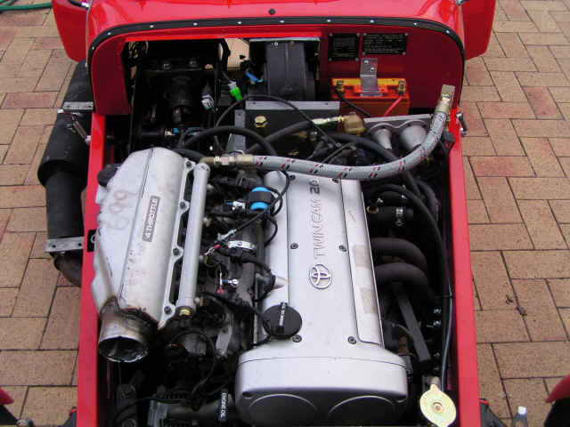 Hand-built kit car running a Toyota 4AG 1.6 litre 20 valve engine